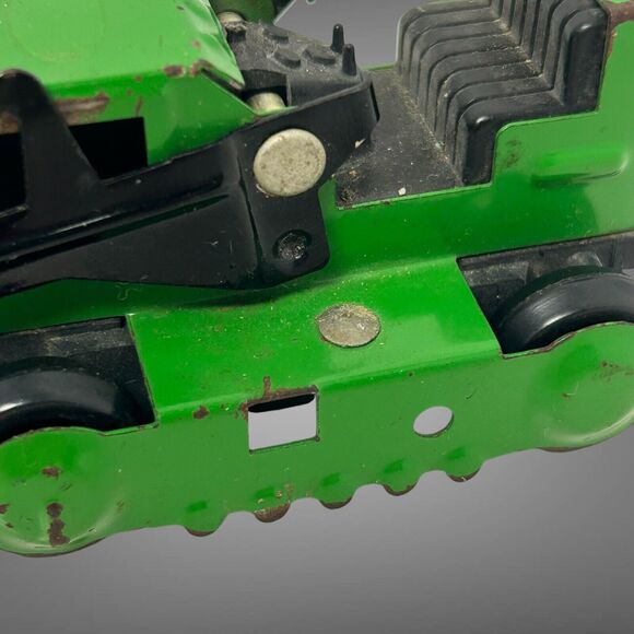 Vintage Early 1970’s Tonka Miniature Front Loader Bulldozer Green Pressed Steel - Picture 12 of 16